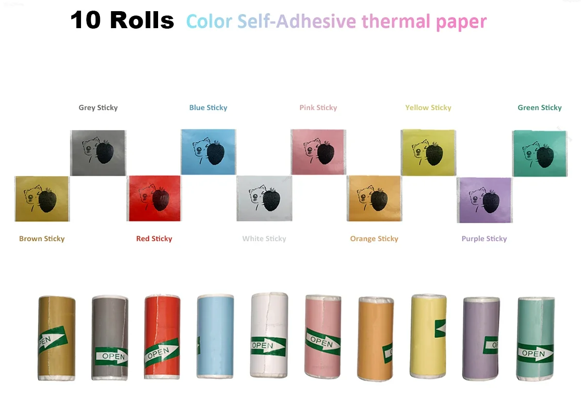 Rodaca™ Pastel Color Sticker Paper (Self-Adhesive)