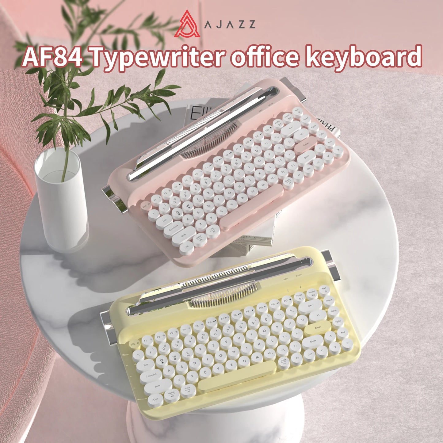 Rodaca™ Aesthetic Retro Typewriter Keyboard - Multi-Device Bluetooth