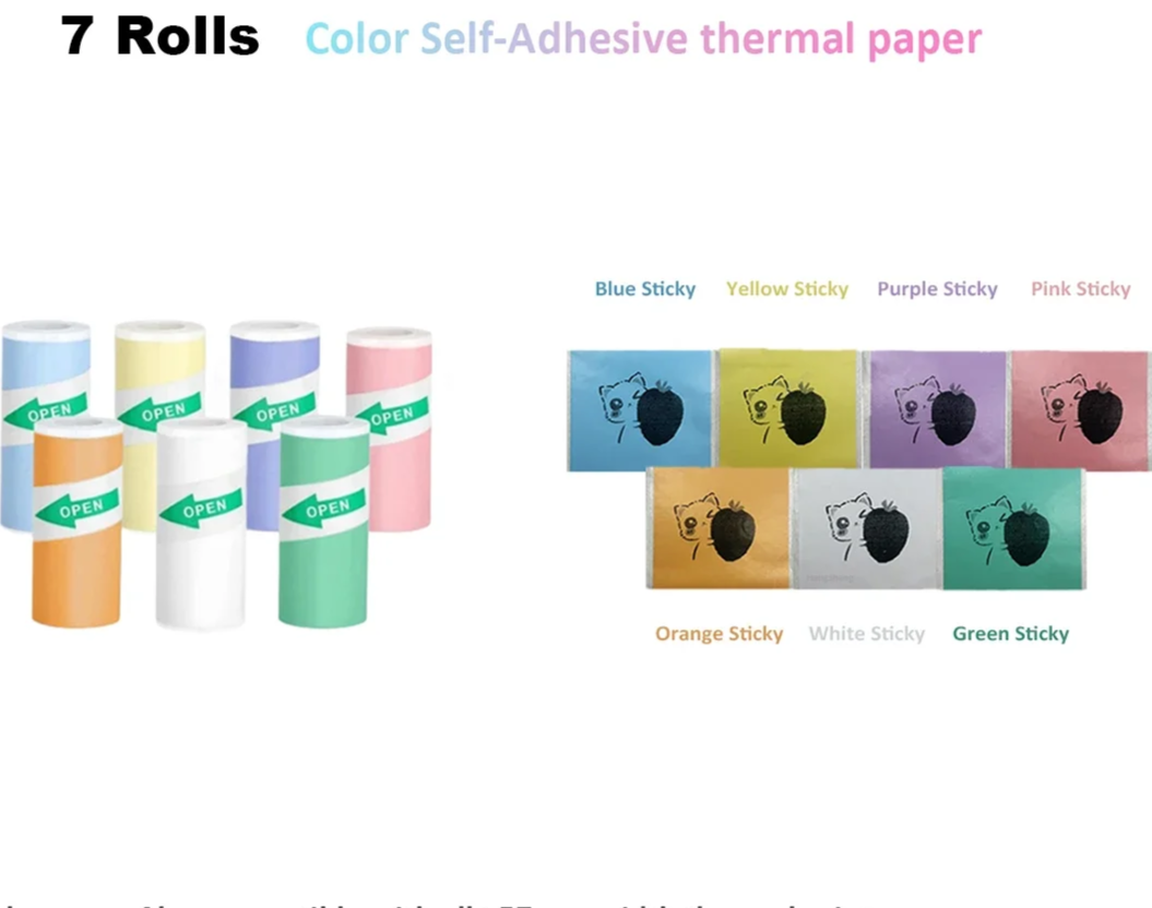 Rodaca™ Pastel Color Sticker Paper (Self-Adhesive)