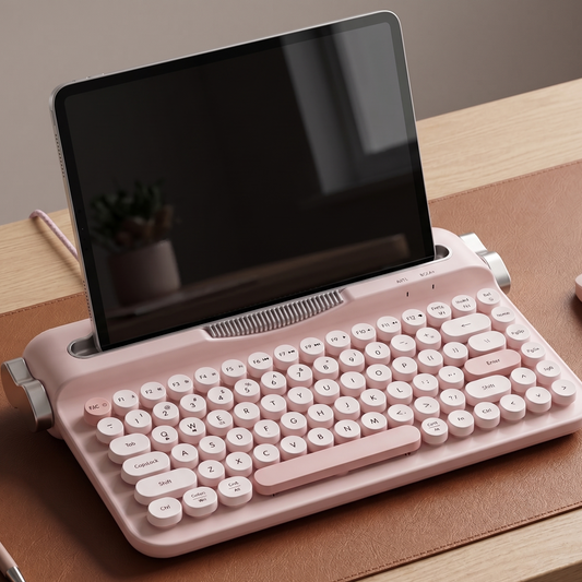 Rodaca™ Aesthetic Retro Typewriter Keyboard - Multi-Device Bluetooth